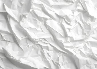 Obraz premium White paper texture with crumpled edges flat lay