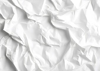 Obraz premium White paper texture with crumpled edges flat lay