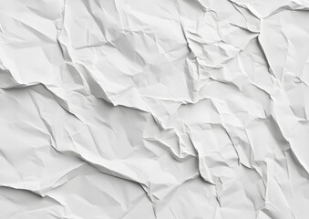 Fototapeta premium White paper texture with crumpled edges flat lay
