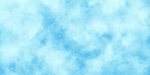 Watercolor painting with gradient painted cloudy blue texture, texture blue white paper background, Blue watercolor cloudy sky background, White Cloudy Blue Sky Watercolor with stains.