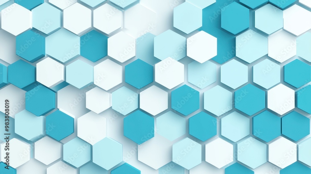 Poster a vibrant vector illustration showcasing an engaging hexagons pattern that blends modern design with