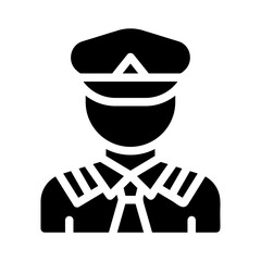 pilot glyph icon