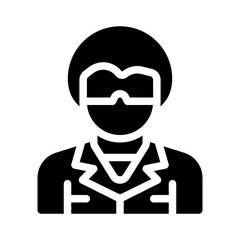 scientist glyph icon