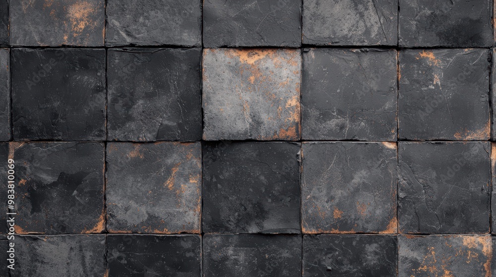 Poster dark slate tiles pattern for modern design projects