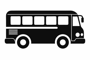 Tour bus silhouette, Tour Bus icon vector illustration, Bus black silhouette vector
