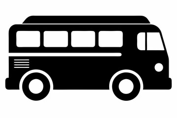 Tour bus silhouette, Tour Bus icon vector illustration, Bus black silhouette vector
