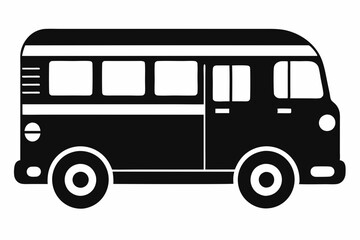 Tour bus silhouette, Tour Bus icon vector illustration, Bus black silhouette vector
