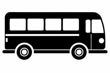 Tour bus silhouette, Tour Bus icon vector illustration, Bus black silhouette vector
