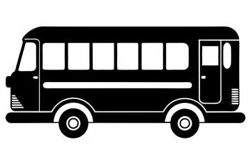 Tour bus silhouette, Tour Bus icon vector illustration, Bus black silhouette vector
