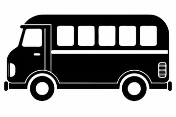 Tour bus silhouette, Tour Bus icon vector illustration, Bus black silhouette vector
