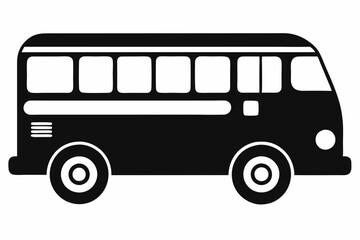 Tour bus silhouette, Tour Bus icon vector illustration, Bus black silhouette vector
