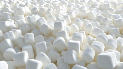 Large pile of marshmallows. Close-up of marshmallow's background. 