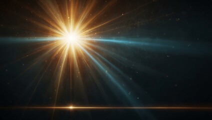 Bright rays and light effects on a transparent PNG.