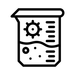beaker line icon