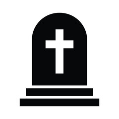 Obraz premium gravestone with cross for the dead flat