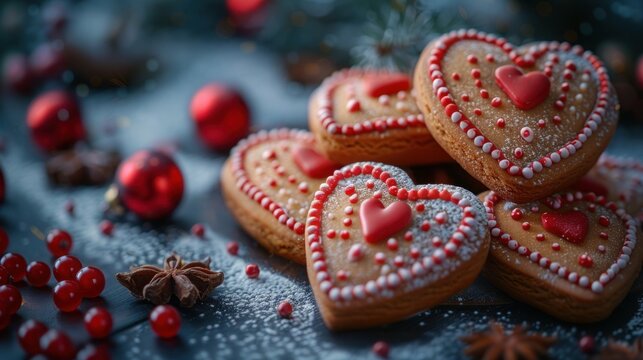 Schatzi holding Lebkuchenherz - German heart-shaped gingerbread cookie