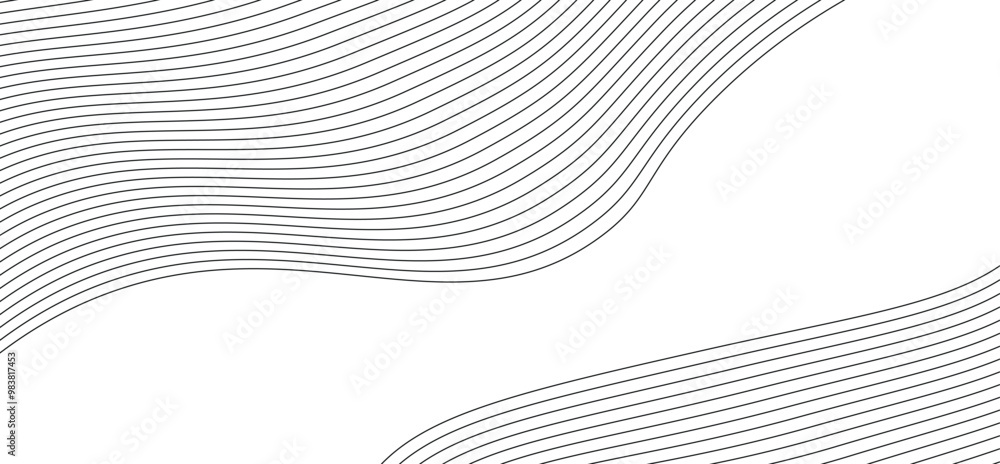 Aufkleber futuristic line stripe pattern on white background. stylized line art background. abstract vector ba