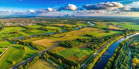 Aerial view of Chicago cityscape at extreme close-up