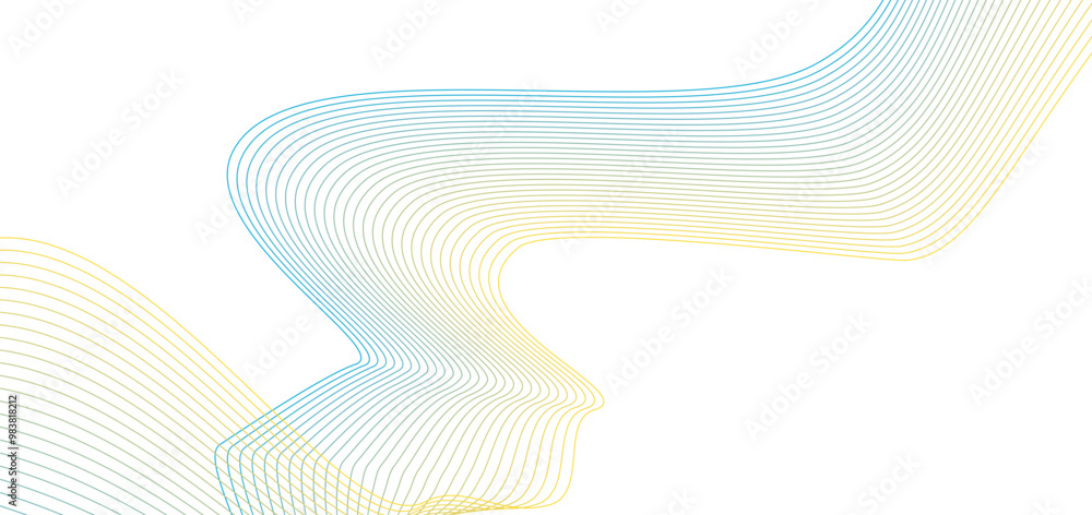 Poster futuristic line stripe pattern on white abstract background with flowing lines. dynamic waves. abstr