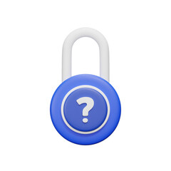 3d lock icon render secure safety