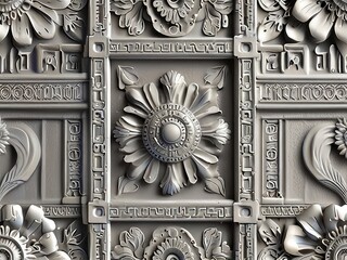 3d silver background with ornament,3d background with frame,3d background