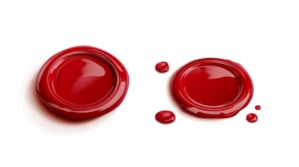 Sealed with Style: Perfect Red Wax Seal Vector for Elegant Designs