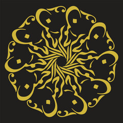 THE NAME OF ALLAH AL RAHMAN, ALRAHEEM IN ARABIC CALLIGRAPHY IN GOLDEN AND BLACK COLOR