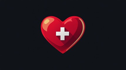 Obraz premium Heart with Cross