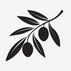 olive, tree, branch, silhouette, nature, black, isolated, vector, print, design, clipart, graphic, logo, icon, illustration, plant, leaf, botanical, foliage, minimal, natural, art, outline, vintage, s