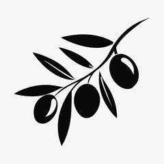 olive, tree, branch, silhouette, nature, black, isolated, vector, print, design, clipart, graphic, logo, icon, illustration, plant, leaf, botanical, foliage, minimal, natural, art, outline, vintage, s