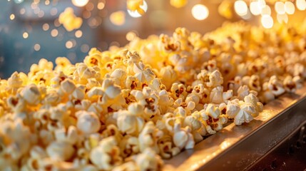 Popcorn Machine: A classic metallic machine that transforms corn kernels into fluffy popcorn, often equipped with a warming light to ensure it stays fresh.
