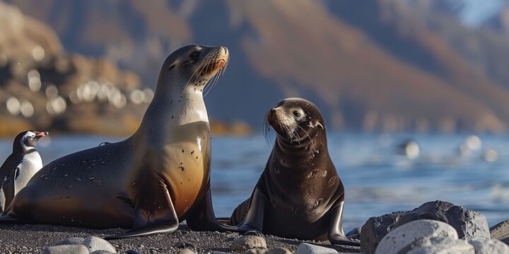 Marine mammals and flightless birds in the southern region.