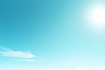 Obraz premium Bright Blue Sky with Gentle Clouds and Sunlight