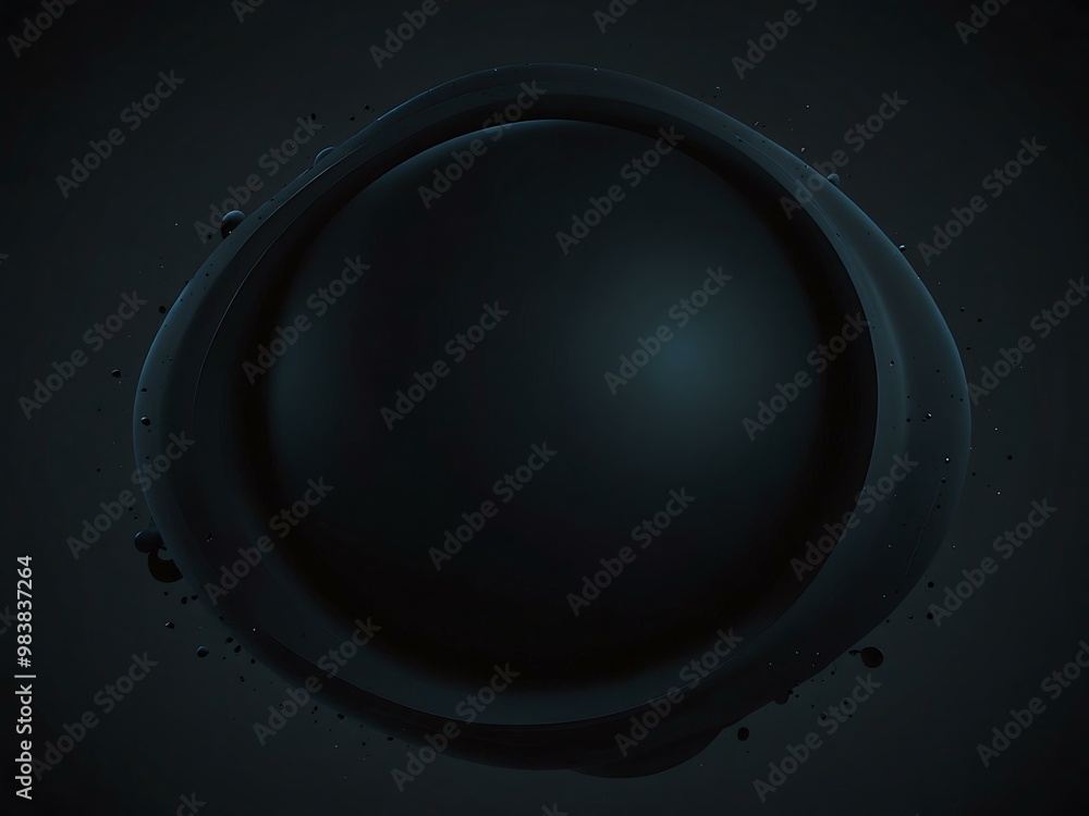 Poster dark abstract blob shape.