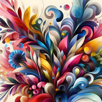 abstract background with flowers