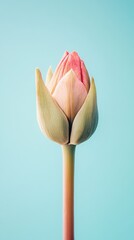 Flower bud minimalist photography with pastel colours for smartphone wallpaper