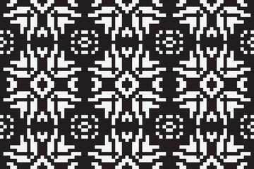 Fototapeta premium Ethnic seamless monochrome pattern. Aztec geometric background. Tribal print. Navajo fabric. Modern abstract wallpaper. Vector illustration.