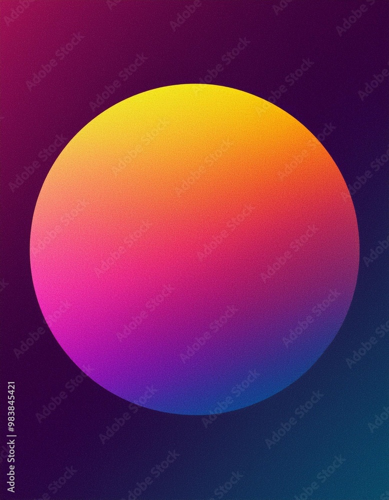 Aufkleber create a dynamic and eye-catching atmosphere with this vibrant gradient circle, featuring a smooth t
