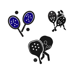 Pickleball silhouette vector