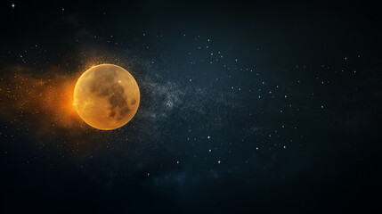 Fototapeta premium Sun and Stars Alignment, an artistic constellation and sun combination representing both day and night, with copy space, The September Equinox