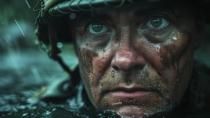 Stoic Faces of Military Veterans: Portraits of Courage and Sacrifice