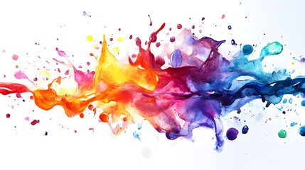 Abstract, colorful watercolor splash background vector illustration on a white background.
