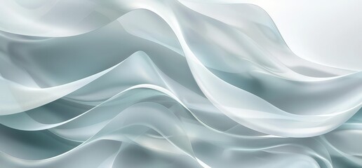 Obraz premium Abstract Blue and White Fabric Waves