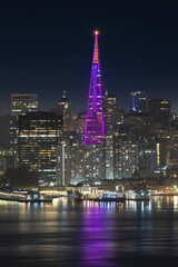 Obraz premium San Francisco Downtown at Night, California