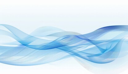 Abstract Blue Waves Background