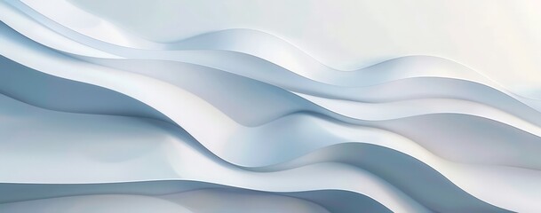 Abstract White Curved Shapes