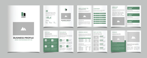 Modern business profile template design