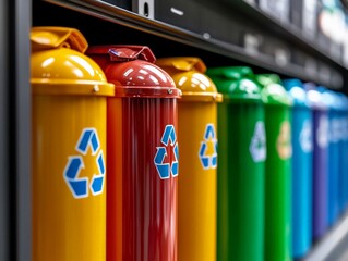 A close-up of a recycling bin with clear labels for sorting waste, symbolizing the importance of proper recycling in protecting the environment