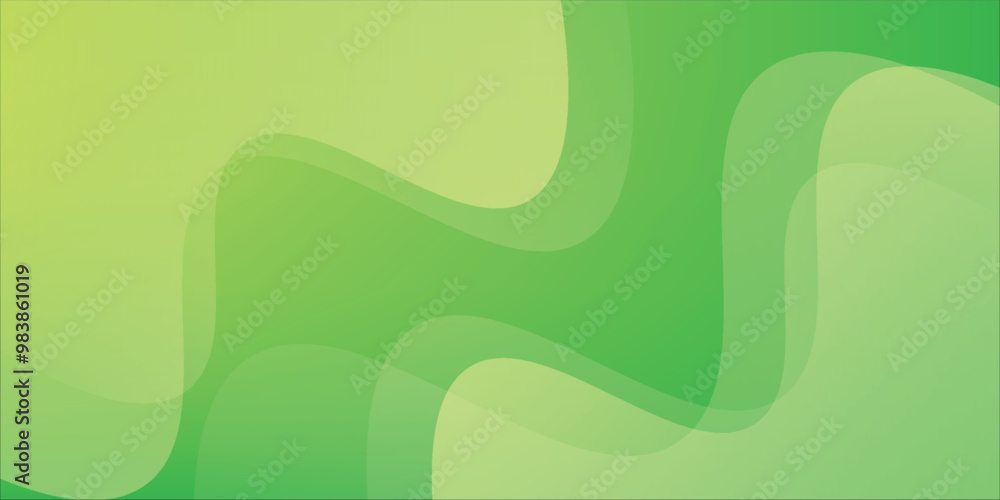 Poster abstract green and yellow color background. dynamic shapes composition. eps10 vector