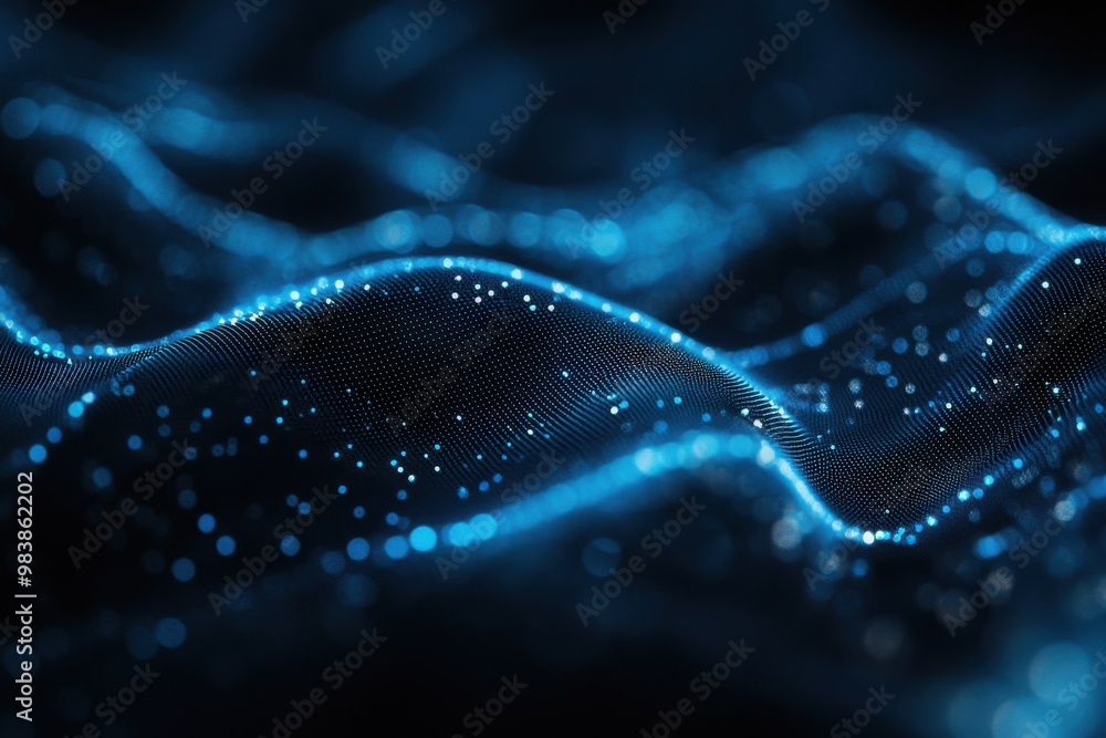 Poster a complex and abstract representation of data visualization, featuring